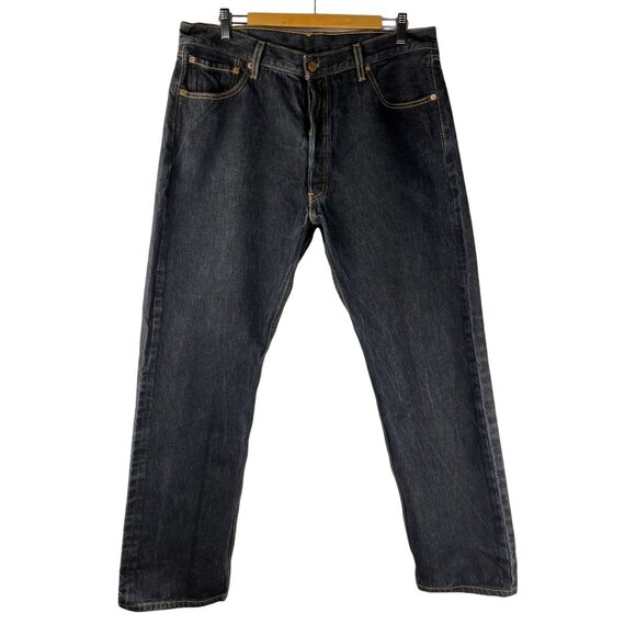 Levi Strauss & Co 501 XX Straight Fit Black Button Fly Jeans, Men's Size 38/34 - Picture 1 of 13